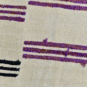 Tapis de chanvre vintage texturé neutre, 168x304cm