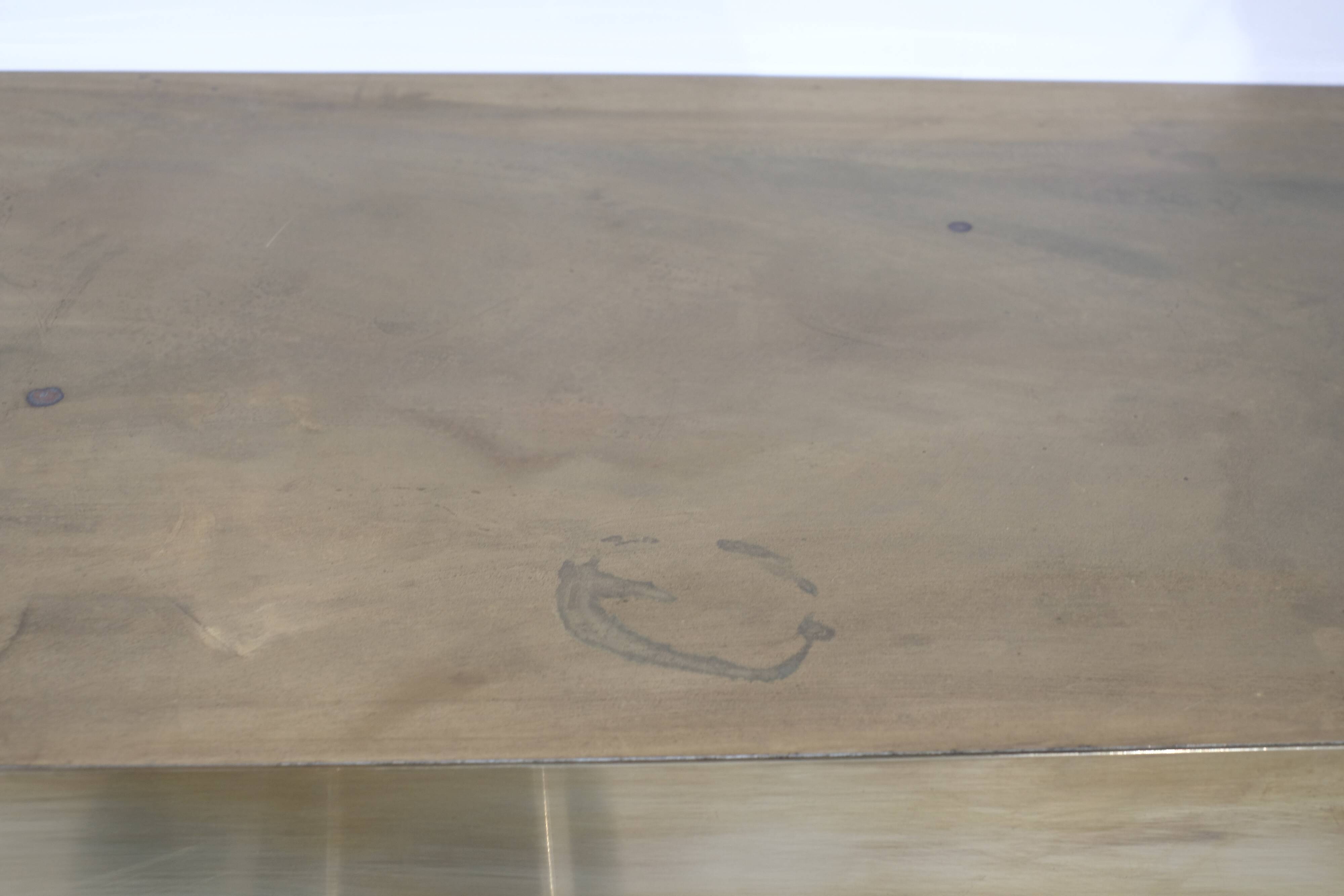 Large brass console, Italy - 1960s