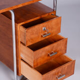 Bauhaus Beech Writing Desk Made in 1930s by Robert Slezak, Czechia, Restored