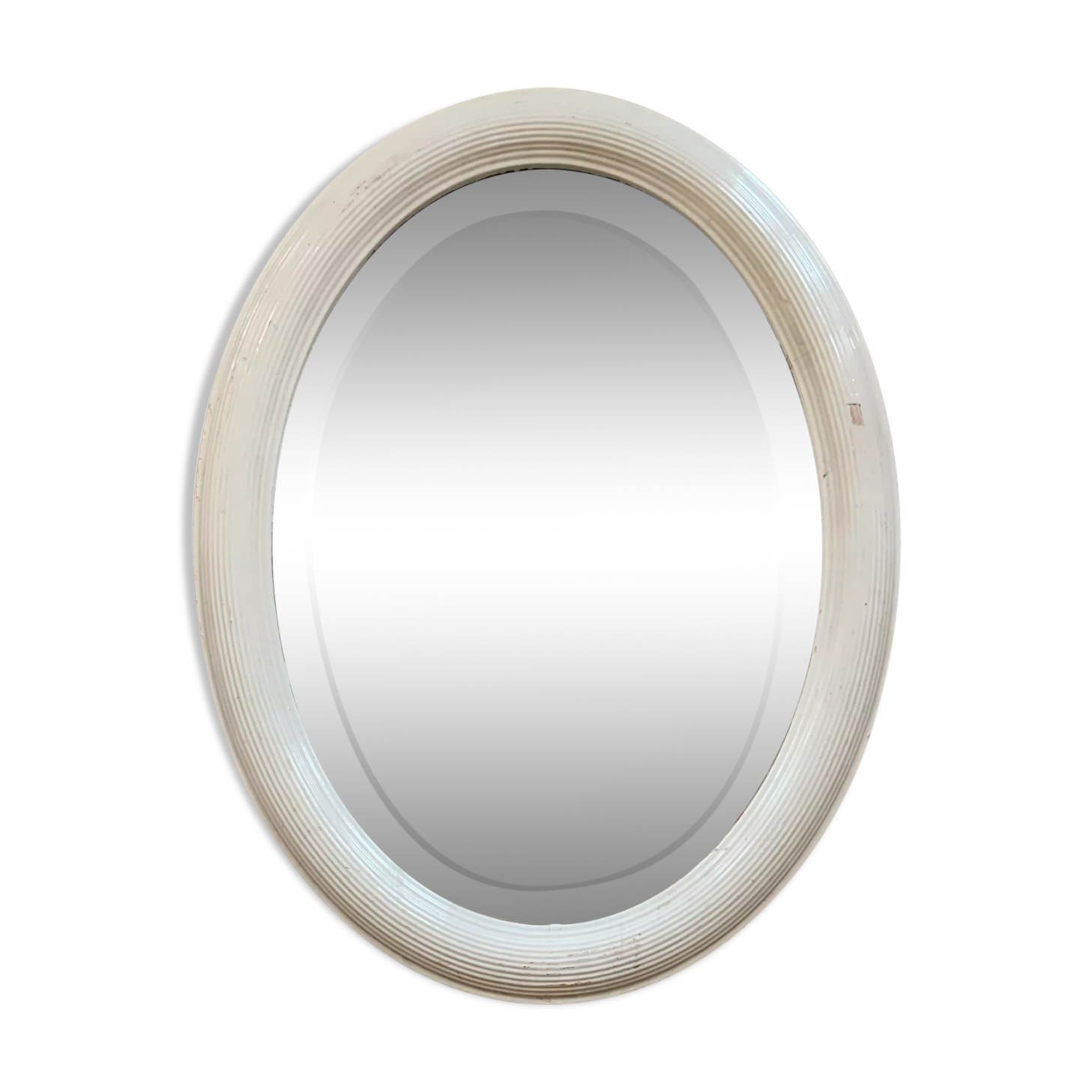 Old oval and beveled mirror 51x66cm