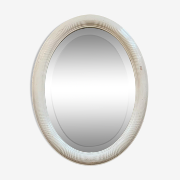 Old oval and beveled mirror 51x66cm