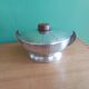 Art Deco sugar cream in silver metal