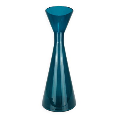 Vase scandinave verre bleu Kaj Franck Iittala