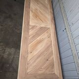 19th-century buffet in solid fir with a chevron top (shallow)