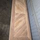 19th-century buffet in solid fir with a chevron top (shallow)