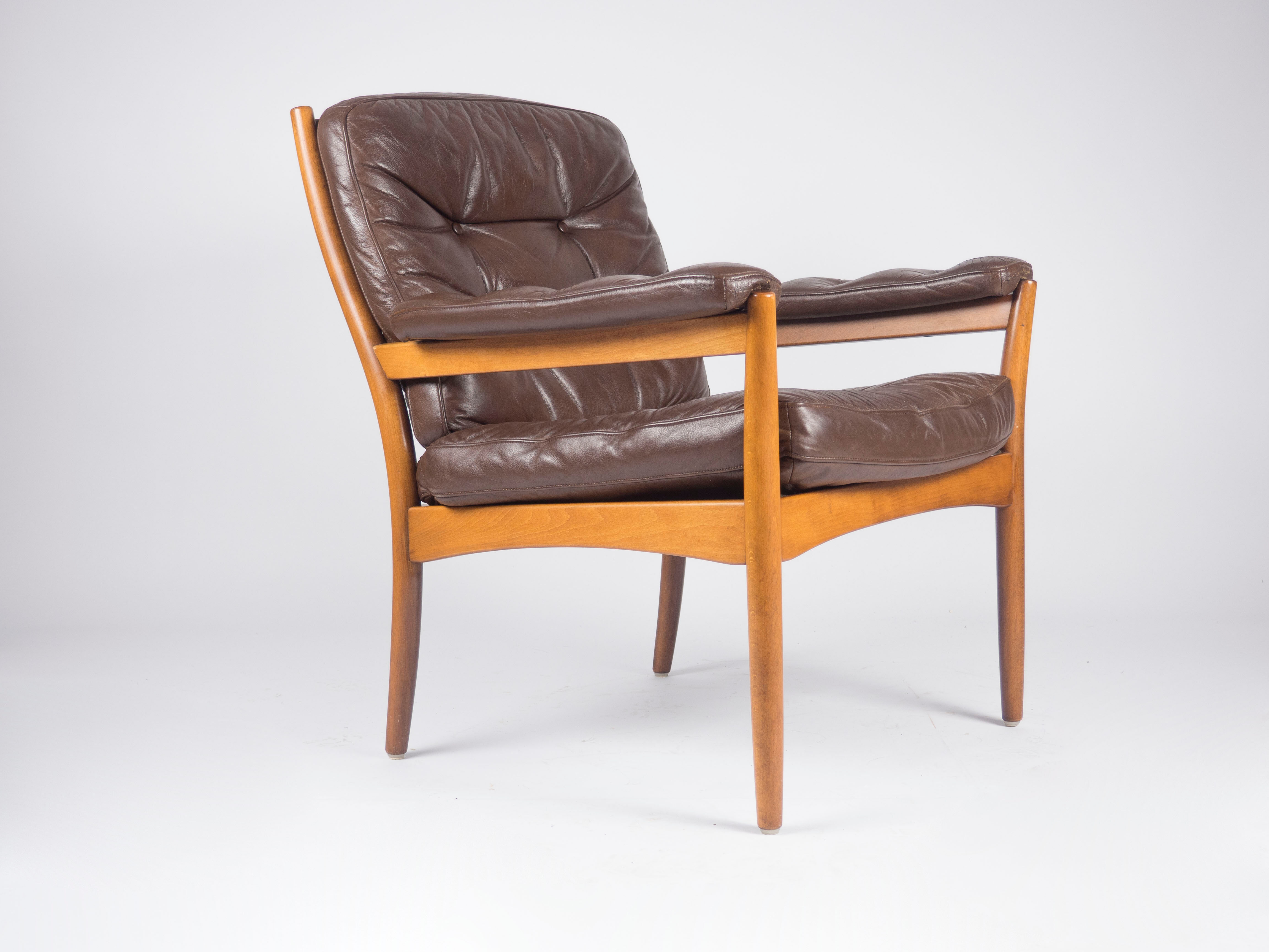 Midcentury armchair, Gote Mobel, Sweden, 1970s