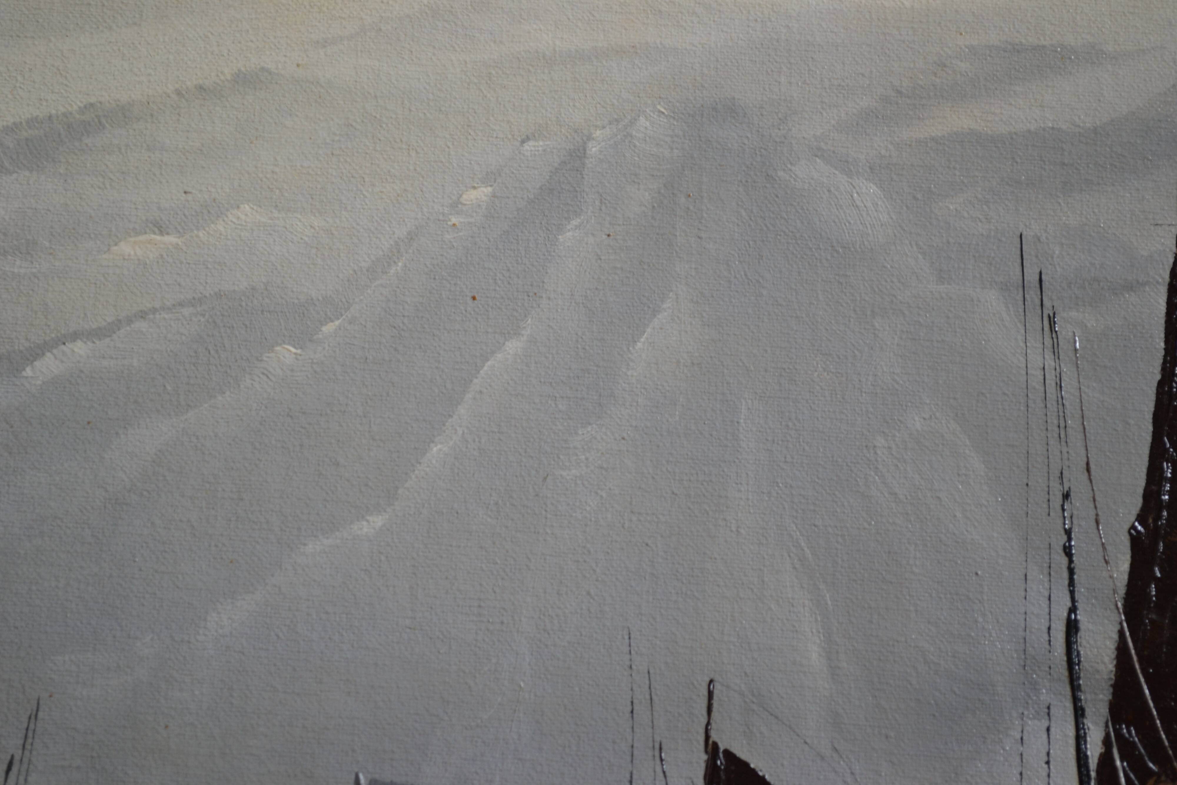 marine painting sailboats seaside in Asia HSP signed