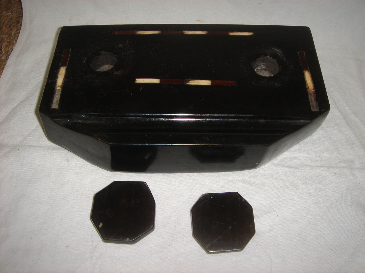 Office set, 1950 ebony wood
