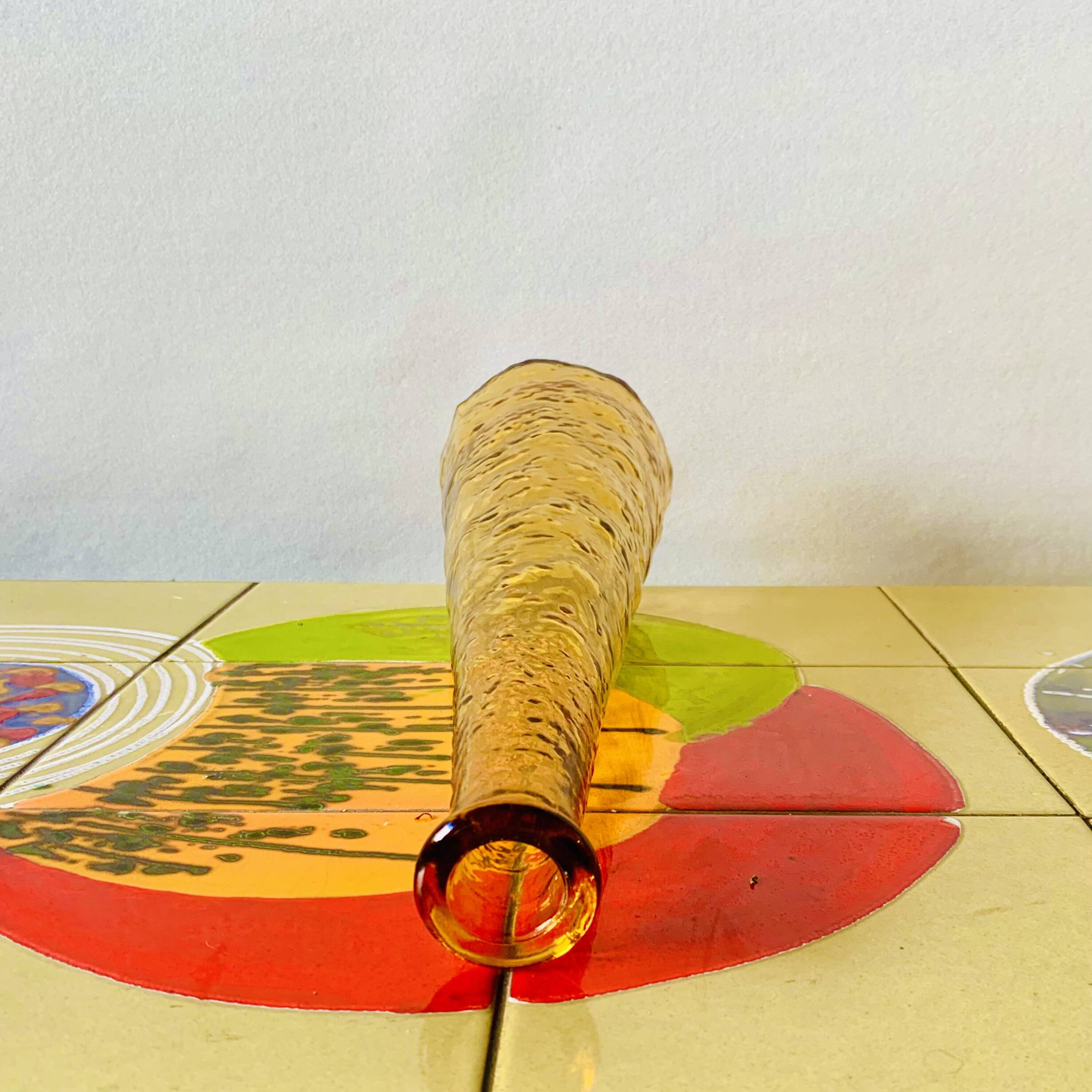 Amber Yellow Empoli Glass Genie Bottle - MCM