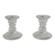 pair of molded glass candlesticks 1950