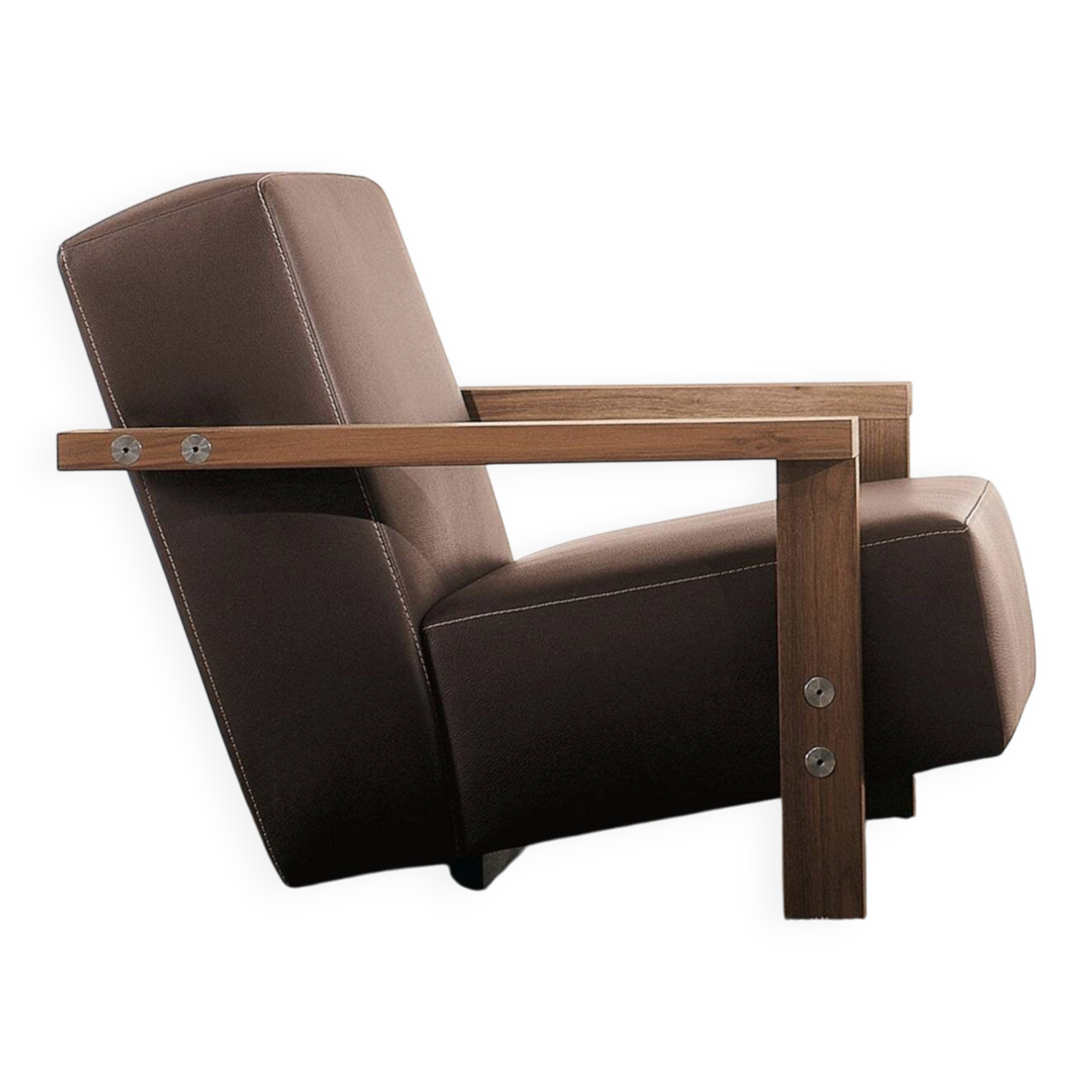 Fauteuil italien Berbena en cuir pour Riva, 1920