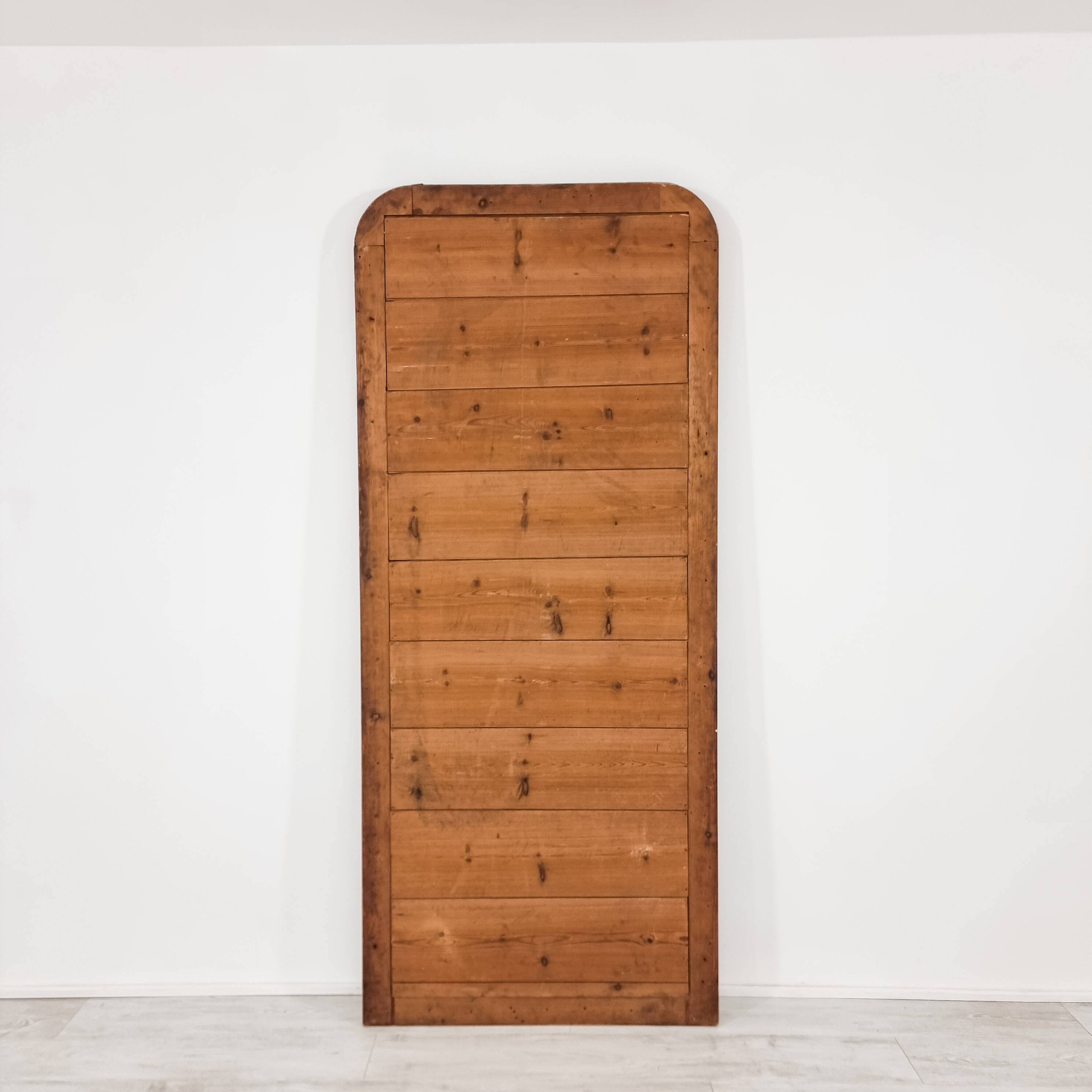 Large solid wood mirror, 2 metres high, from the 1940s