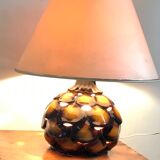 Lampe en terre cuite ajourée vintage