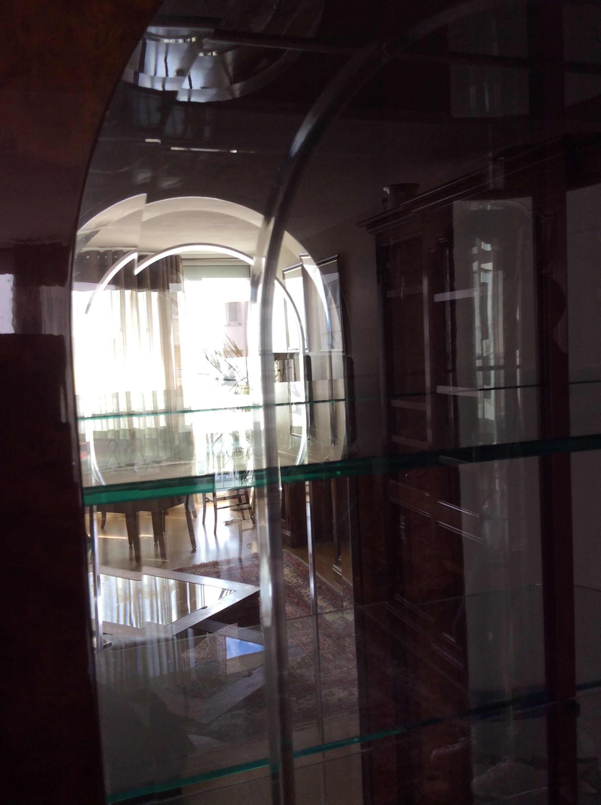 Window magnifier walnut