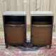 Pair of English oak bedside tables from the 1950s.
