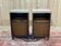 Pair of English oak bedside tables from the 1950s.