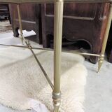Table low neo - classical marble gold metal legs on the top. 1970