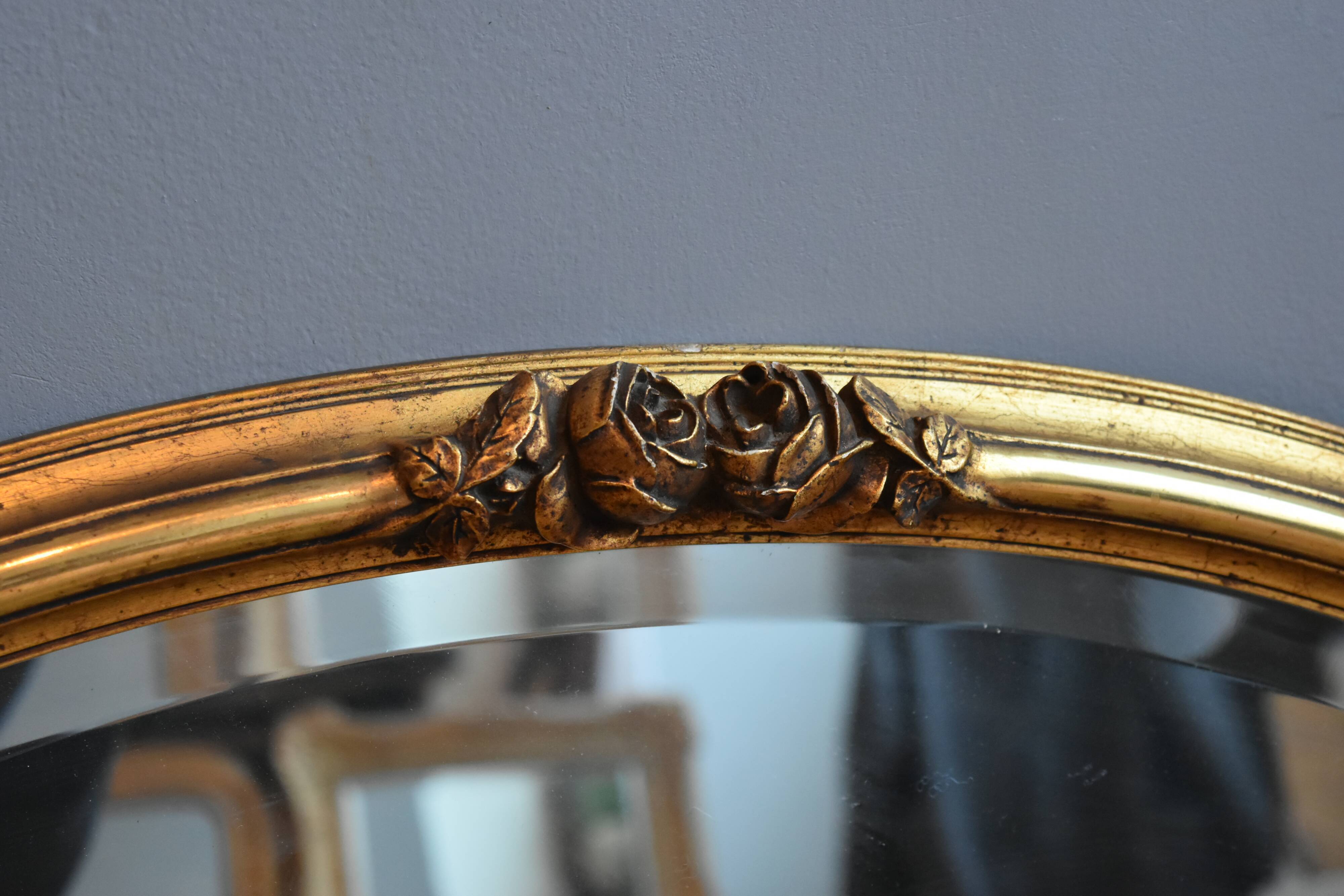 Beveled oval mirror 19th century 75x45cm