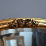 Miroir ovale  XIXe siècle 75x45cm