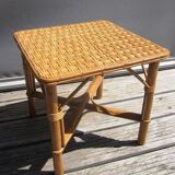 Square rattan coffee table