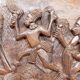 Important Monoxyle Panel, Bamoun Bas-Relief, Cameroon, Circa 1960