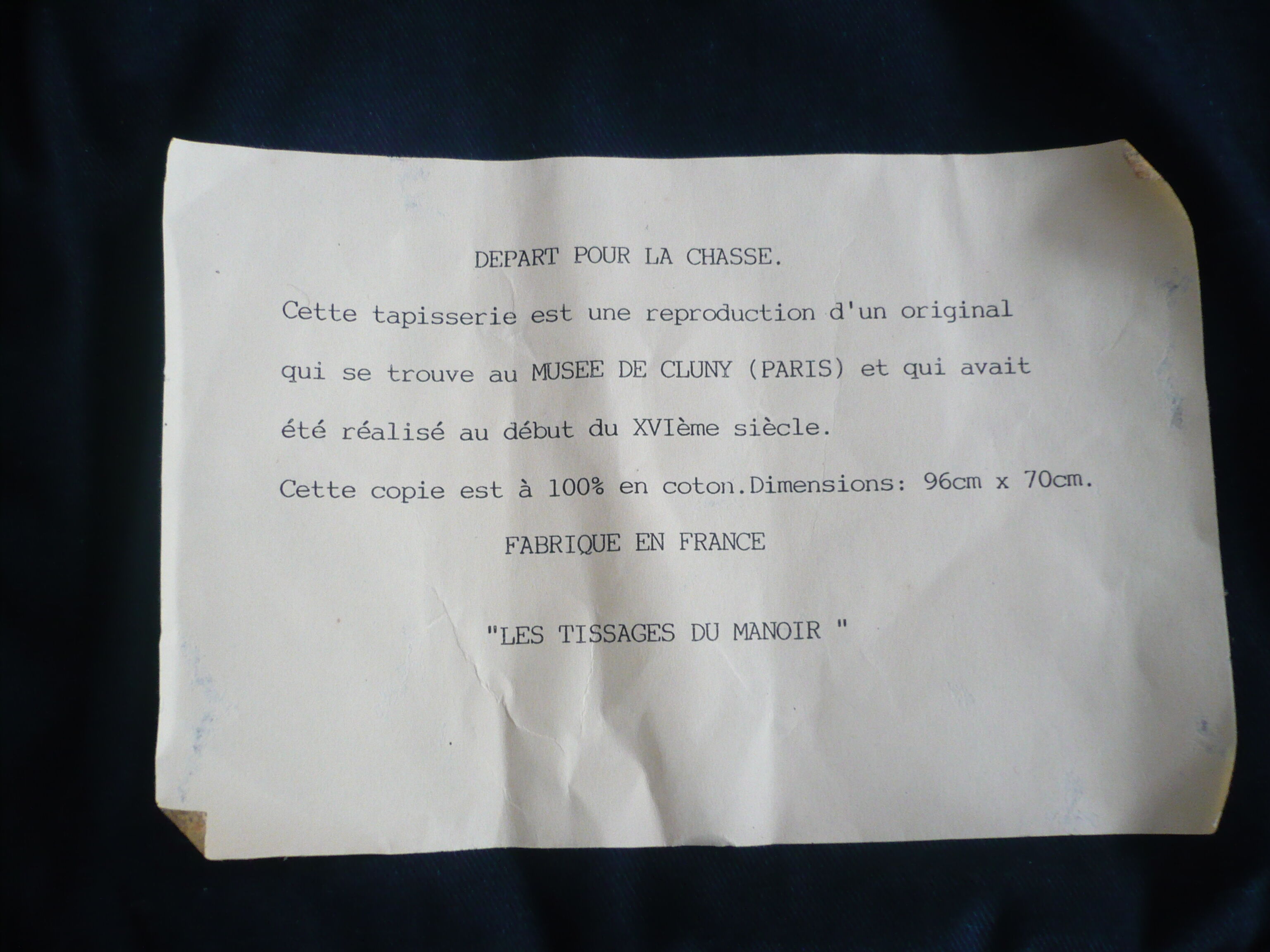 Wall hanging "Departure for the hunt"