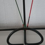 Wall-mounted coat rack hat holder metal scoubidou wire green/red 1950