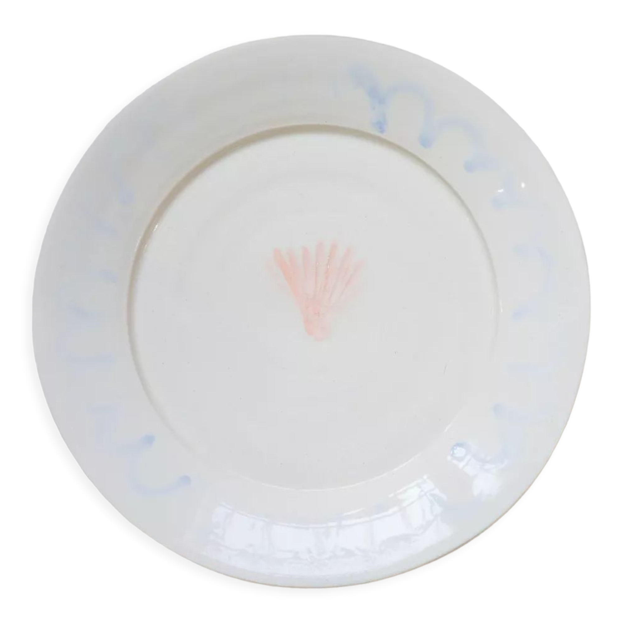 Blue artisanal shellfish plate