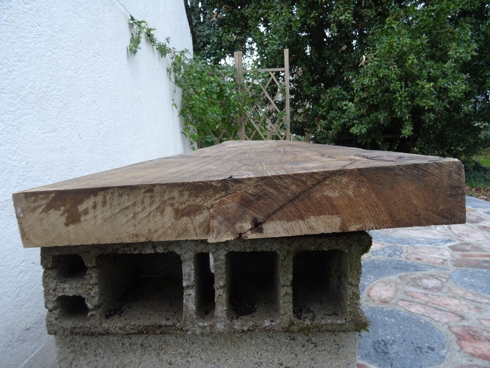 Ancient oak workbench 3 m 20