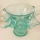 Service en verre soufflé bullé vert d'eau – Coupe sur pied, 5 tasses et louche
