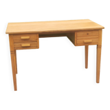 Antique wooden desk with 3 drawers