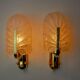 Pair of "leaf" wall lights by Carl Fagerlund, Murano glass, Germany, 1970