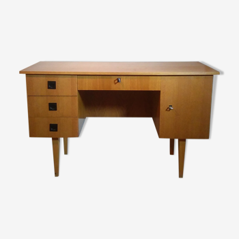 Bureau d'écolier à double caissons, années 70