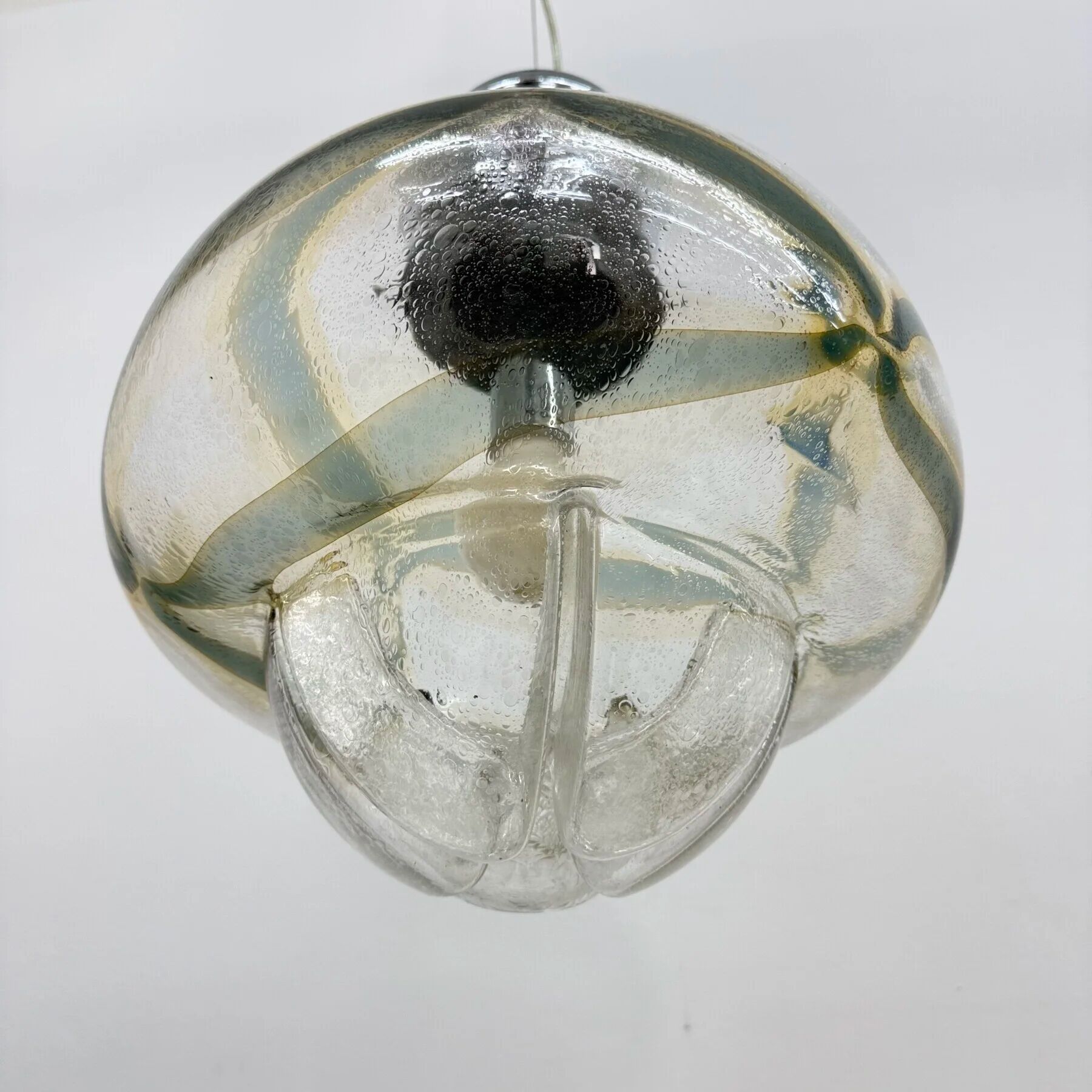 Suspension en verre Mazzega, années 1970, Italie