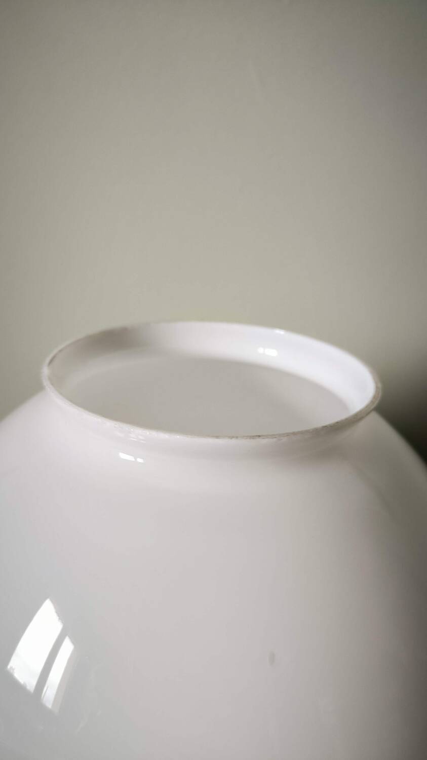 Vintage white opaline round lamp globe pendant ceiling lamp