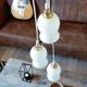 Suspension trio blanche vintage