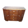 Oak chest of drawers with marble top