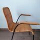 Rattan armchair, metal structure, Germany, 70s