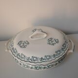 Soup bowl Saint Amand, green pattern - model 4025