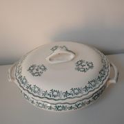Soup bowl Saint Amand, green pattern - model 4025