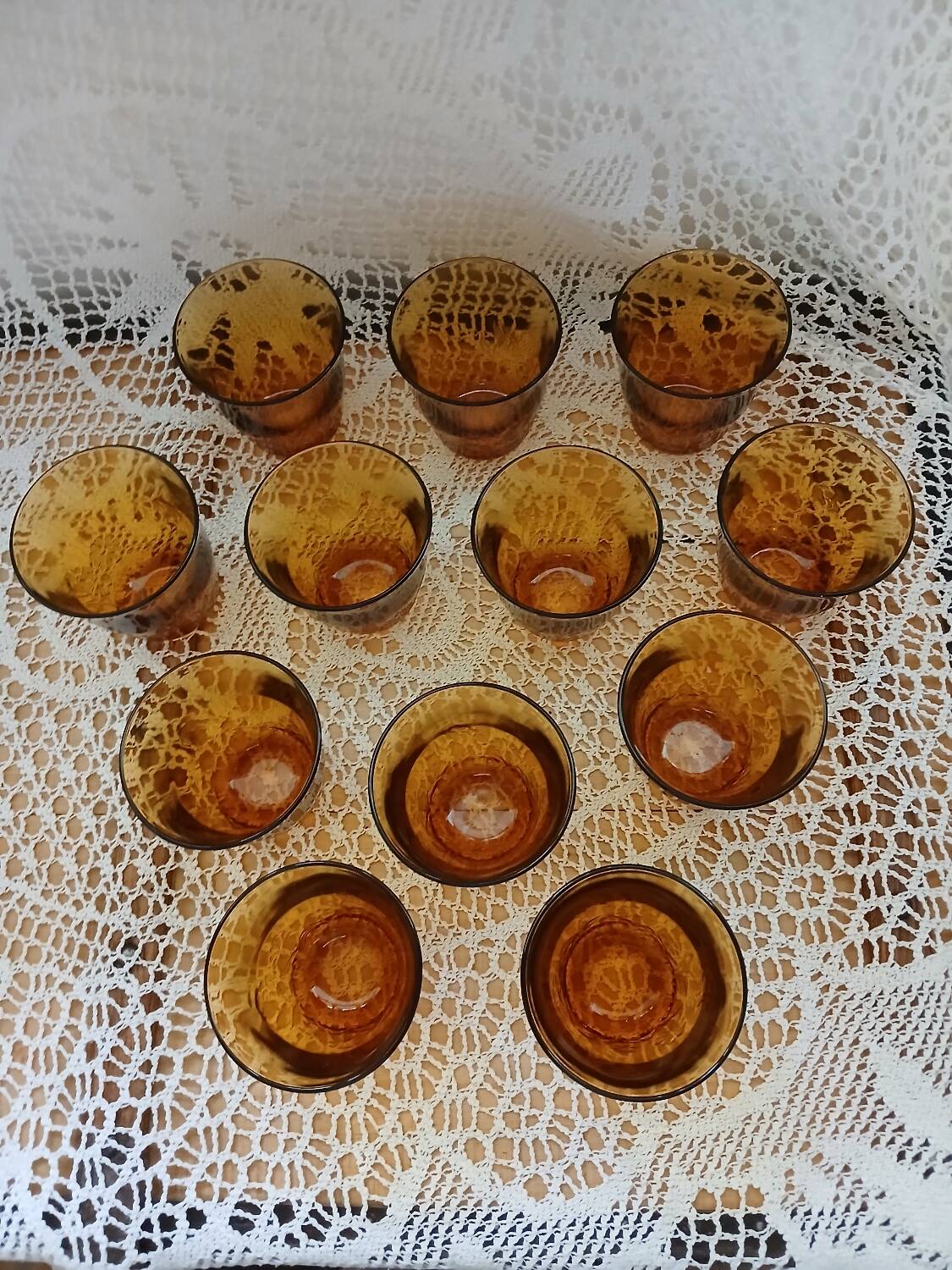 12 antique Vereco water glasses