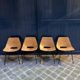 Pierre Guariche ARP Steiner Barrel Chairs x4