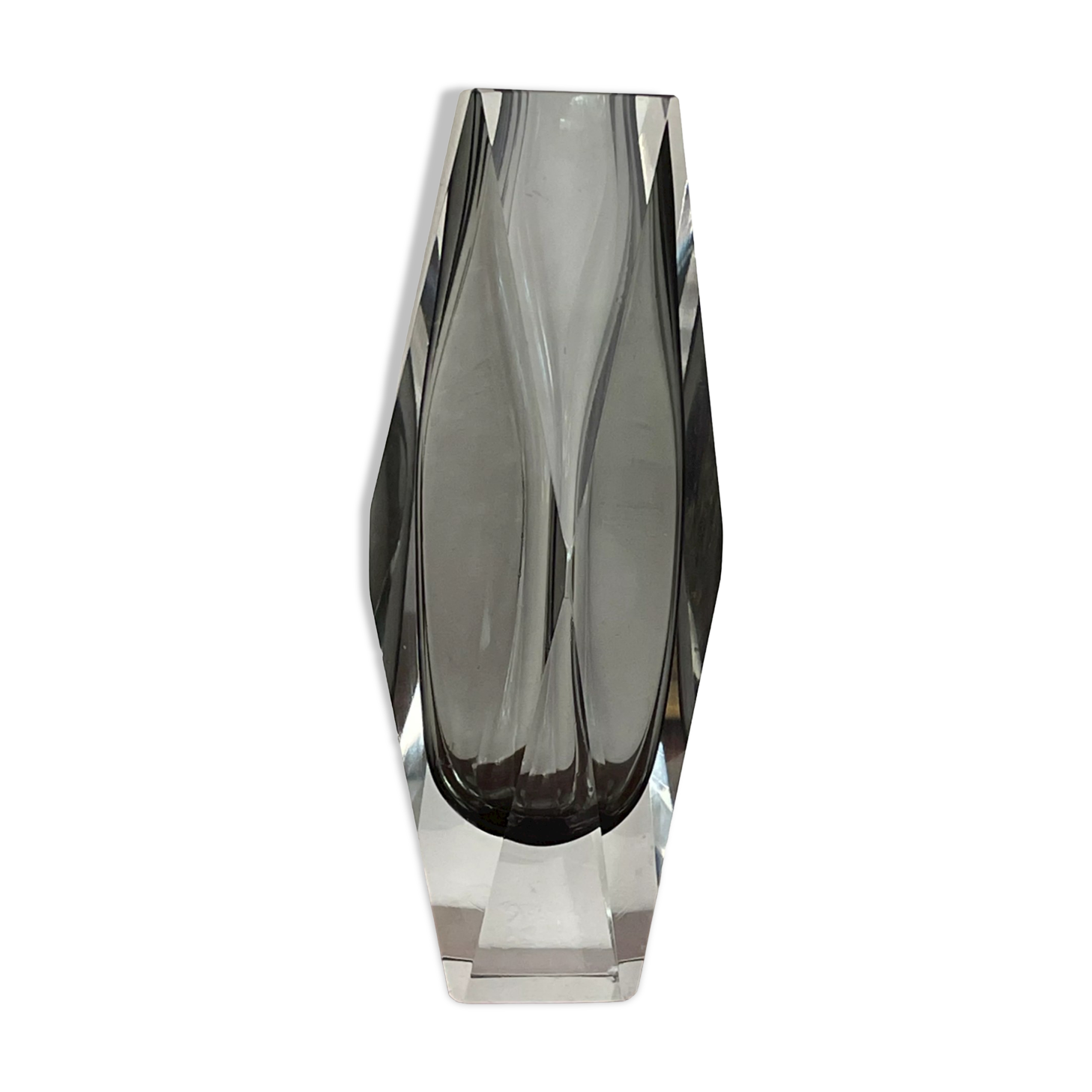 Vase Murano glass Sommerso vintage 27cm