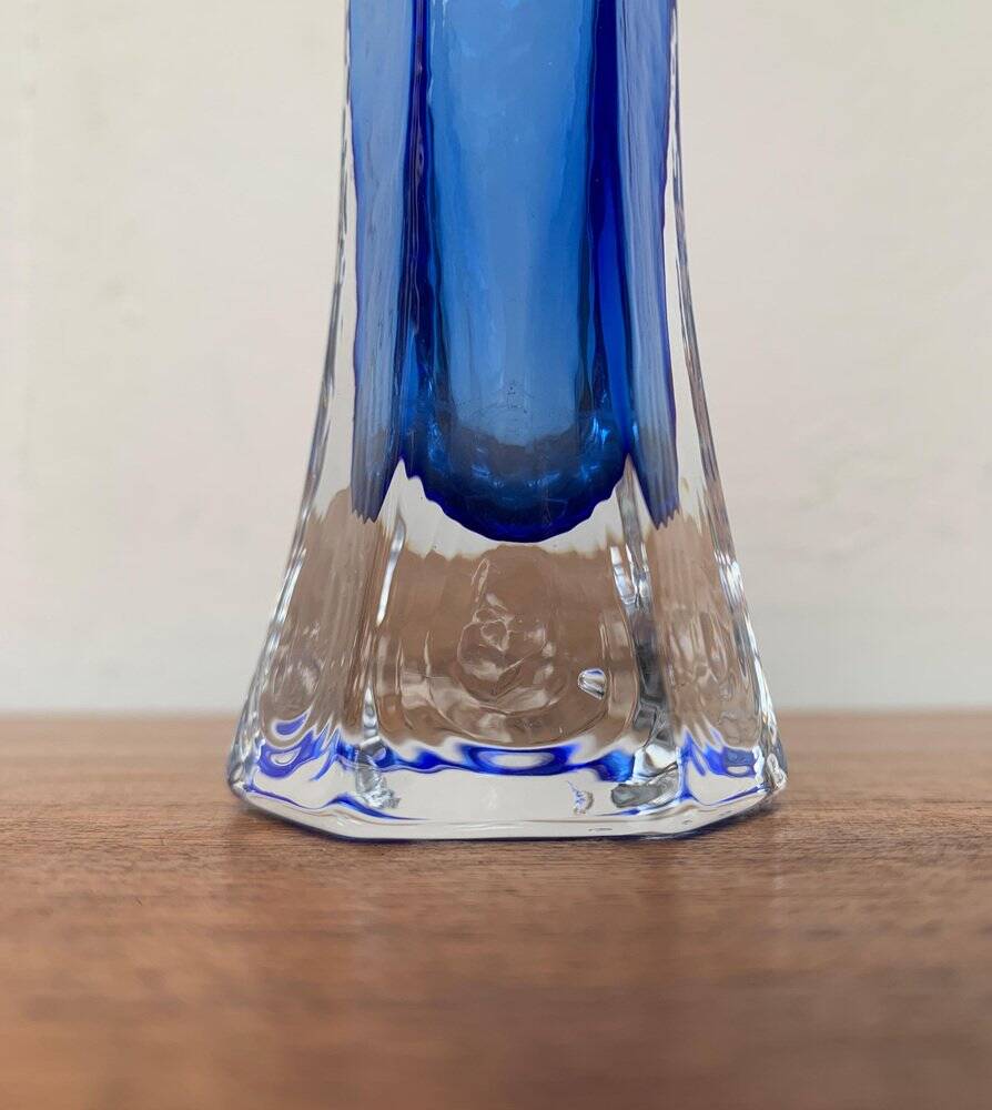 Vintage Glass Art Vase by Renate Stock for Sea Glasbruk, Sweden, 1970s