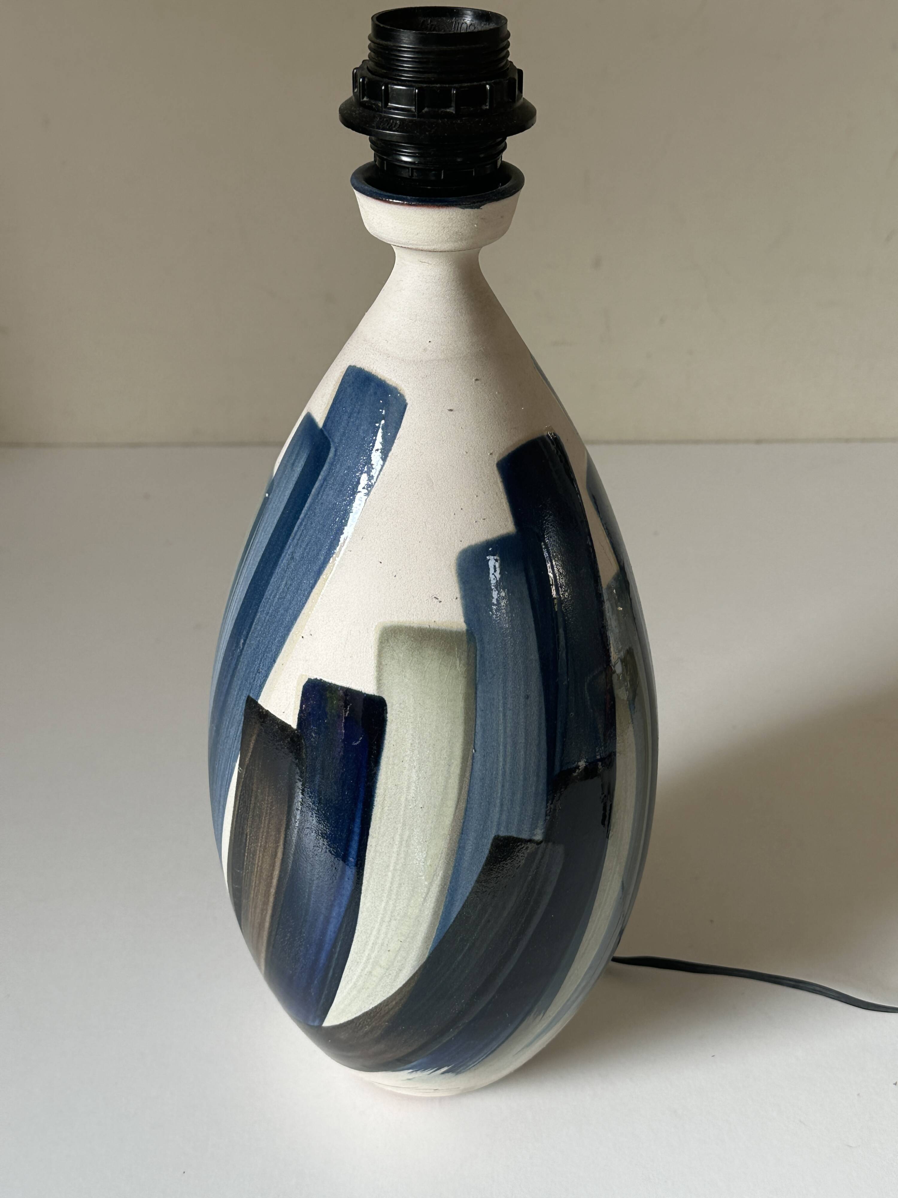 Vintage ceramic terracotta lamp 80s 90s