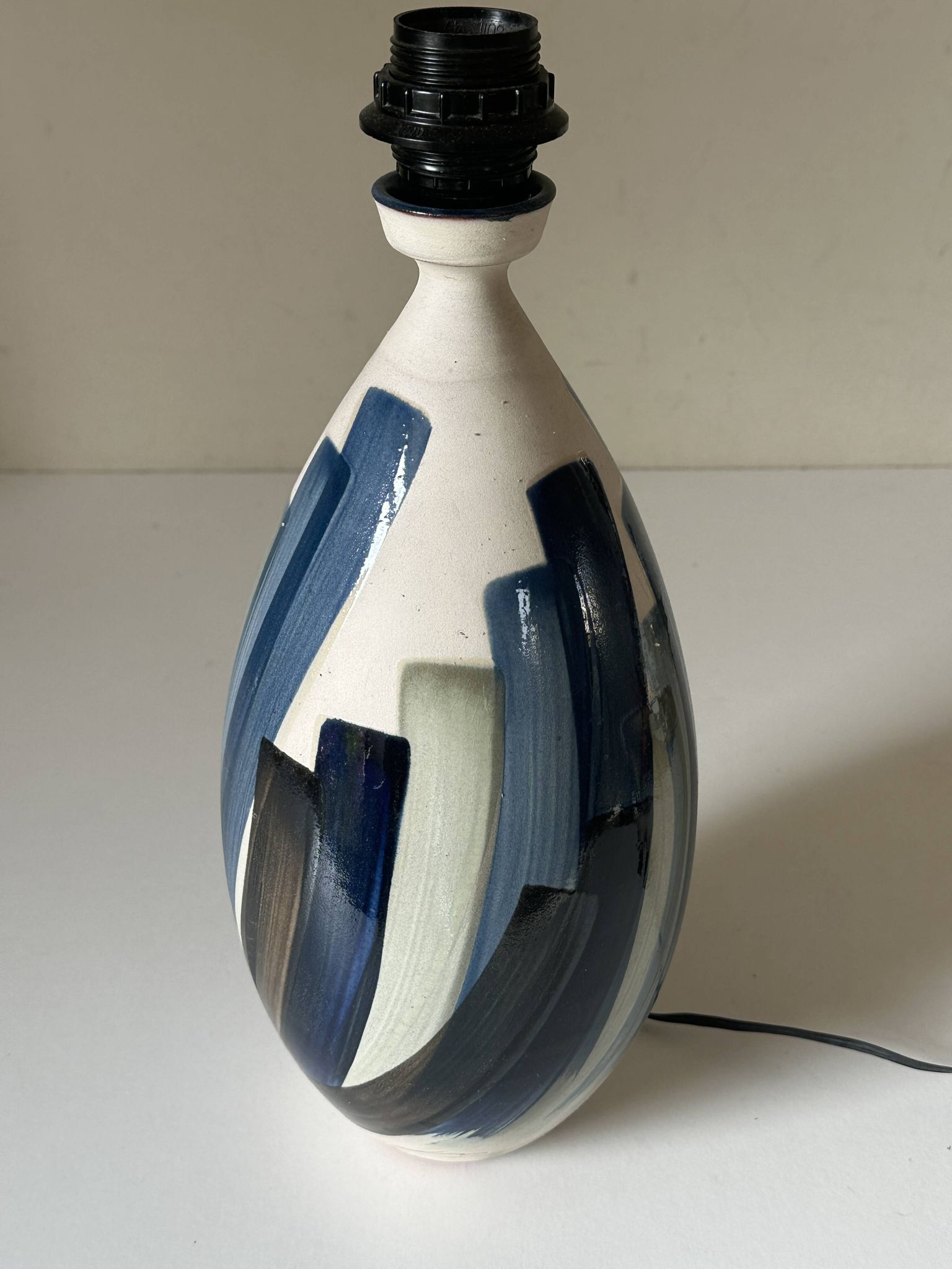Pied de lampe terre cuite céramique vintage années 80 90