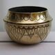 Golden brass cache-pot