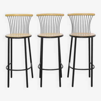 3x Postmodern Bar Stool, 1980s