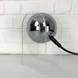 Table lamp space age sphere chrome plexiglass, 1960/1670