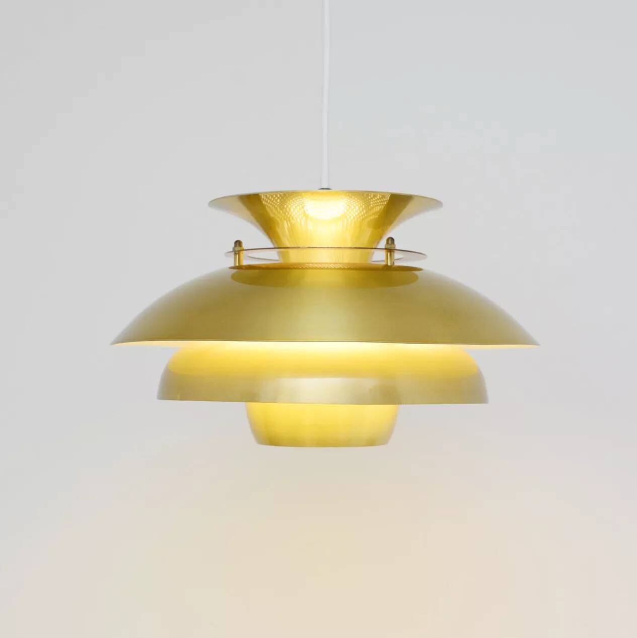 Golden vintage lamp, Denmark 1970s